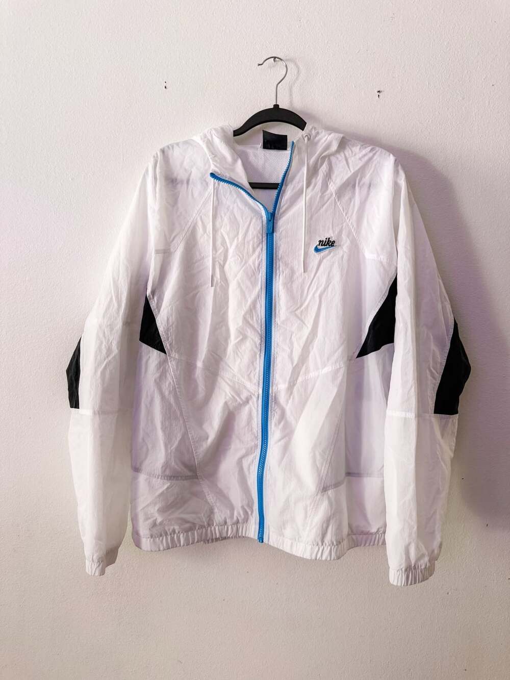 Nike Sportswear Heritage Windrunner Woven Jacket White Black Blue CJ4358-100
